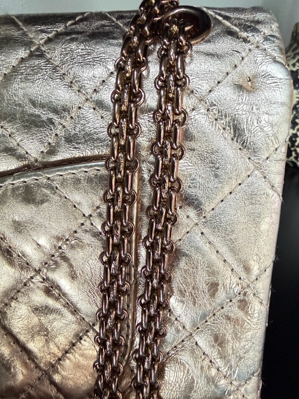 Chanel Reissue 2.55 Rose Gold Handbag Rare Color - Picture 8 of 8